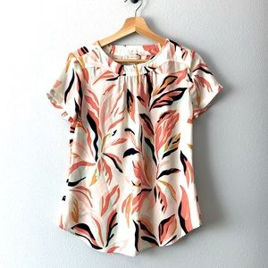 3 for $10 ✨HP✨Van Heusen Short Sleeve Dress Blouse Summer Floral Pink White